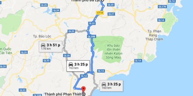Từ Phan Thiết đi Đà Lạt bao nhiêu km? Di chuyển từ Phan Thiết đến Đà Lạt bằng phương tiện gì?